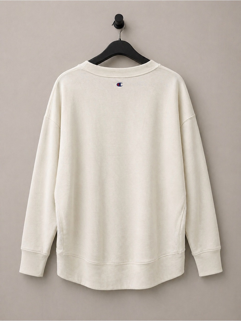 Champion Reverse Weave V-Neck Sweatshirt Women’s Small Cream Pockets NWT - Picture 2 of 5